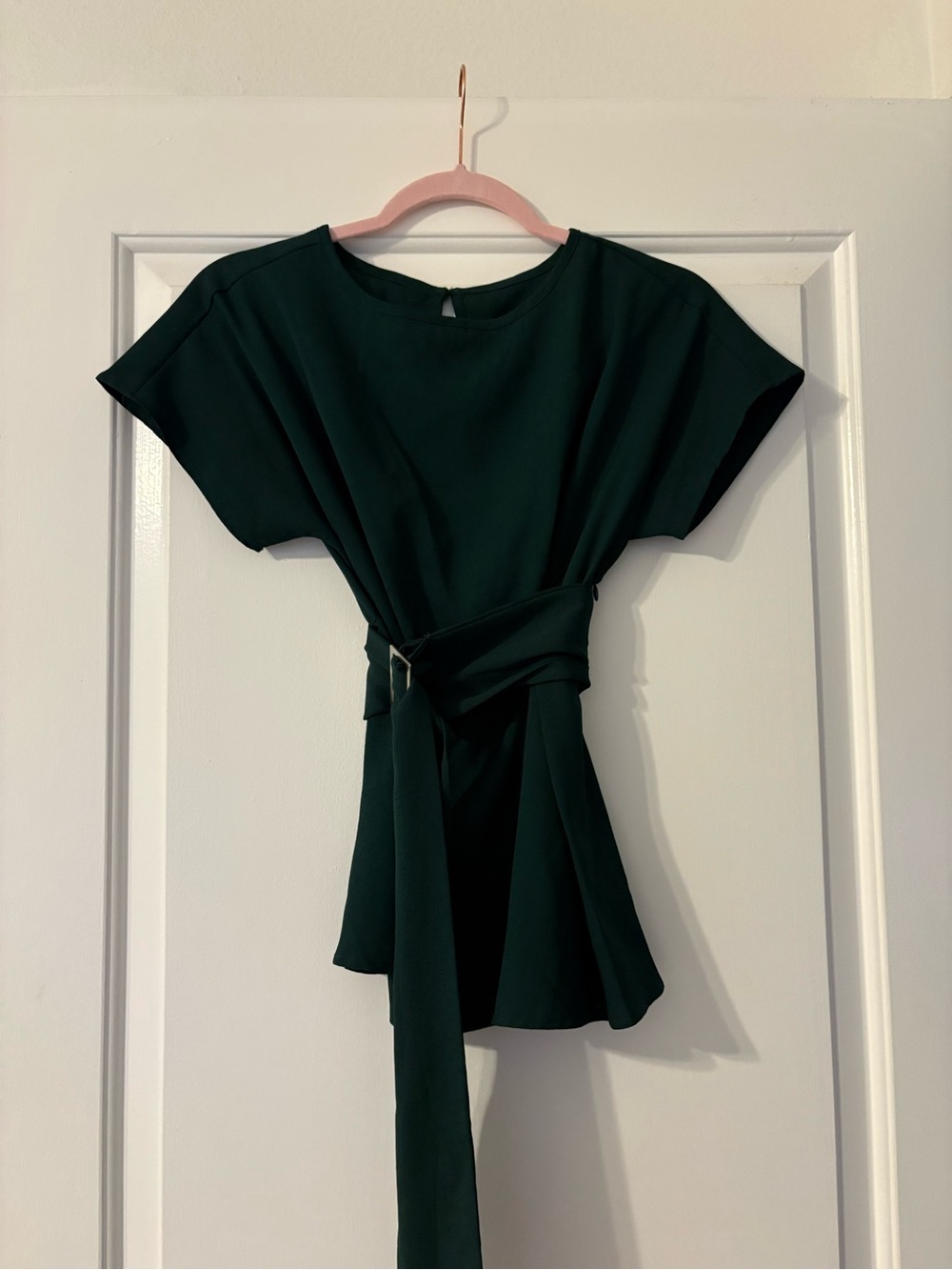 SHEIN Green Two Piece Top and Wide-Leg Pants Set